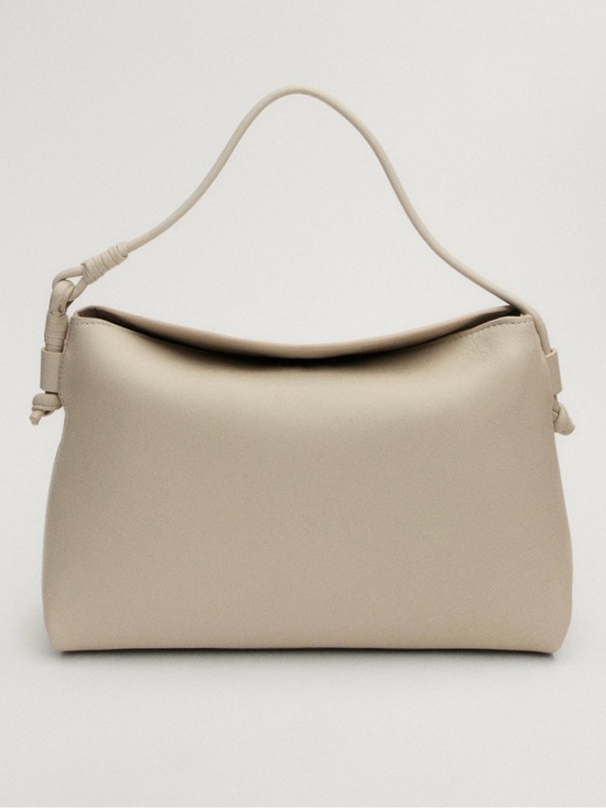 Massimo Dutti Handbags - EUC Massimo Dutti Minimalist Ivory Nappa Leather Double Strap Bag Quiet Luxury